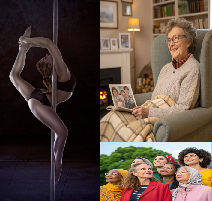 grandma and table dancer