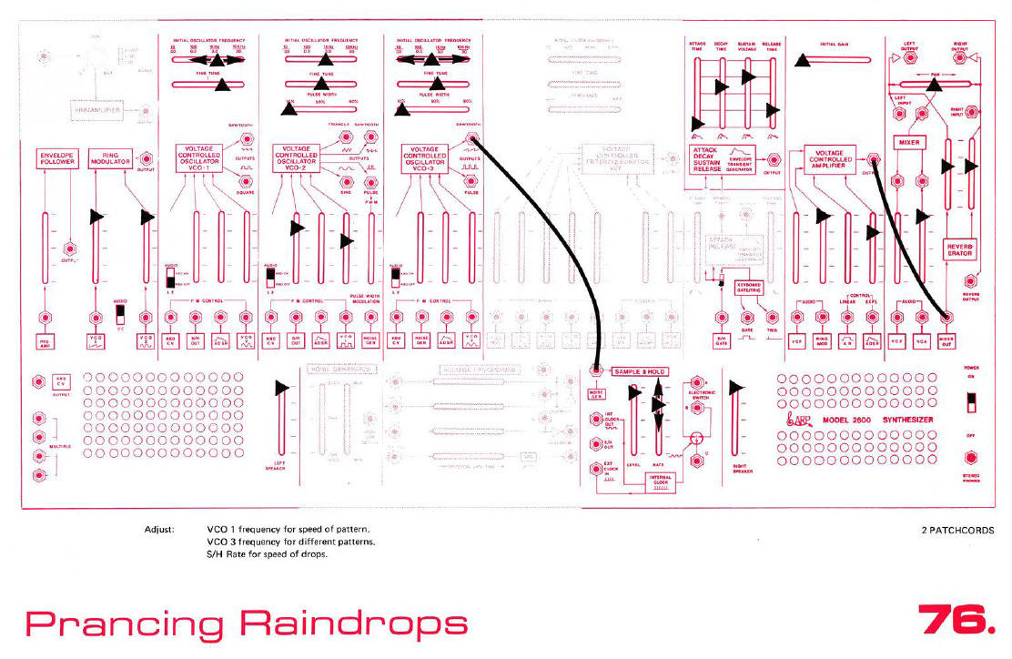 ARP 2600 Prancing Raindrops patch