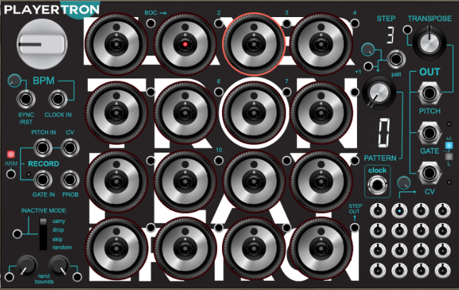 Voltage Modular Stochastic Note and CV Sequencer